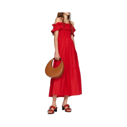 Ganni Eyelet Detailed Buckled Mules