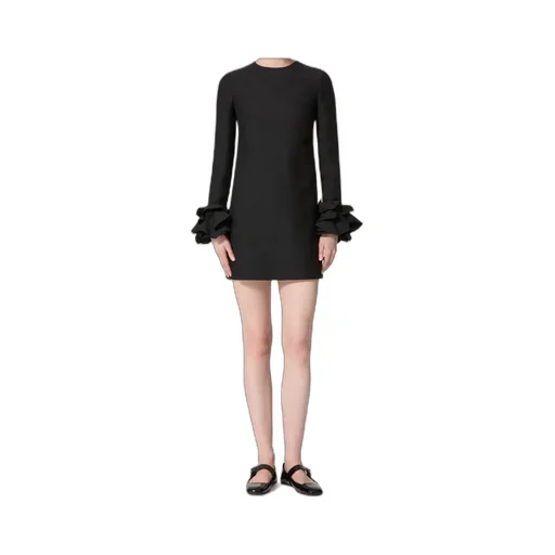 Valentino	Floral Embellished Crewneck Dress