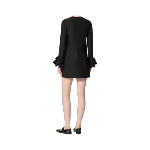 Valentino	Floral Embellished Crewneck Dress
