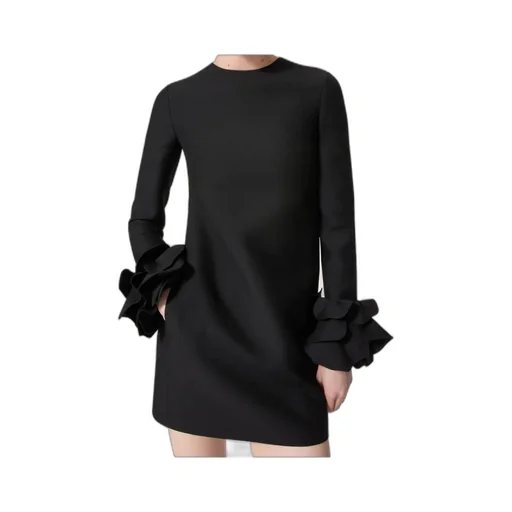 Valentino	Floral Embellished Crewneck Dress