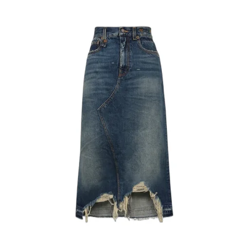 R13 Denim Midi Skirt
