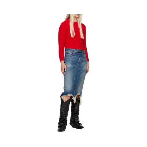 R13 Denim Midi Skirt