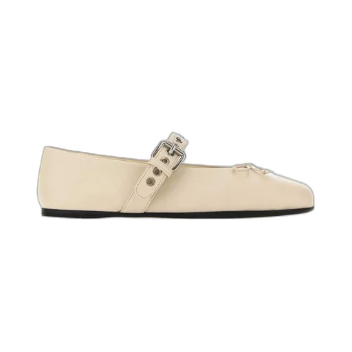 Miu Miu Bow-Detailed Ballerina Shoes