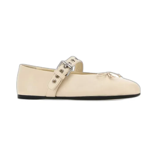 Miu Miu Bow-Detailed Ballerina Shoes