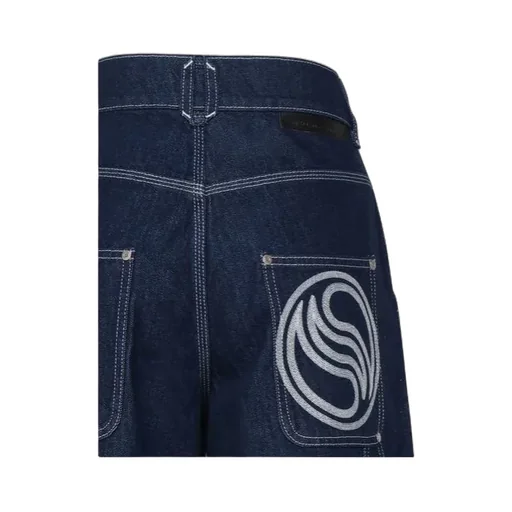 Stella Mccartney Logo Detailed Wide-Leg Jeans