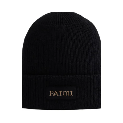 Patou Logo Embroidered Turn-Up Brim Beanie