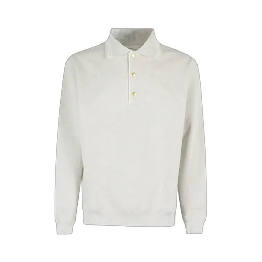 Polo-Neck Cotton Sweatshirt