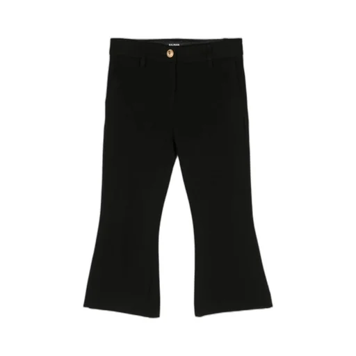 Balmain Kids Mid Rise Jersey Trousers