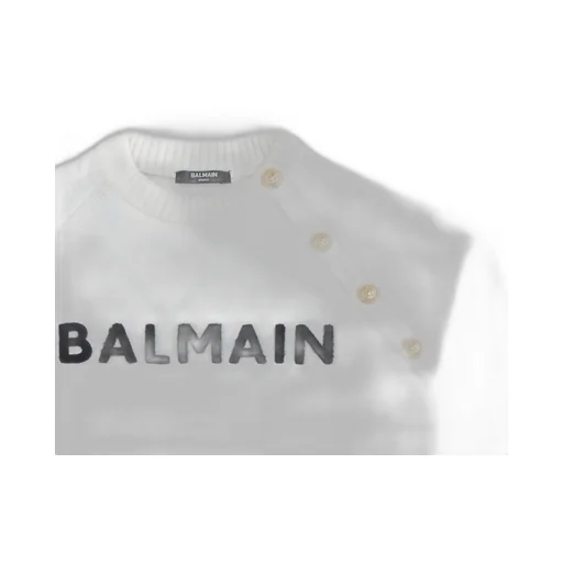 Balmain Kids Logo-Embroidered Crewneck Jumper