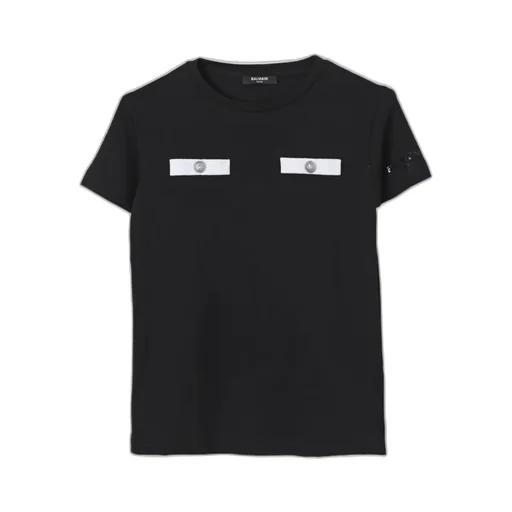 Balmain Kids Logo-Printed Crewneck T-Shirt