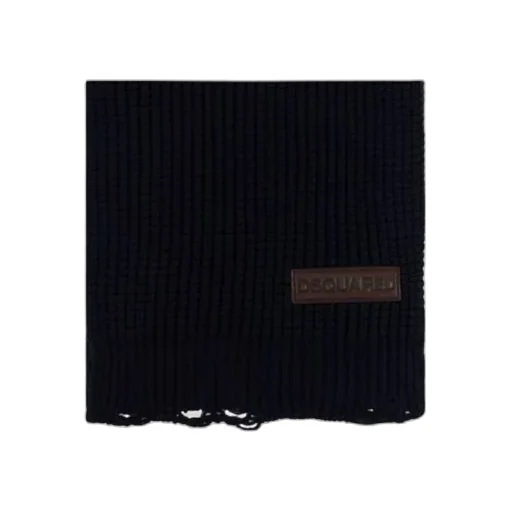 Dsquared2 Logo Patch Knitted Scarf