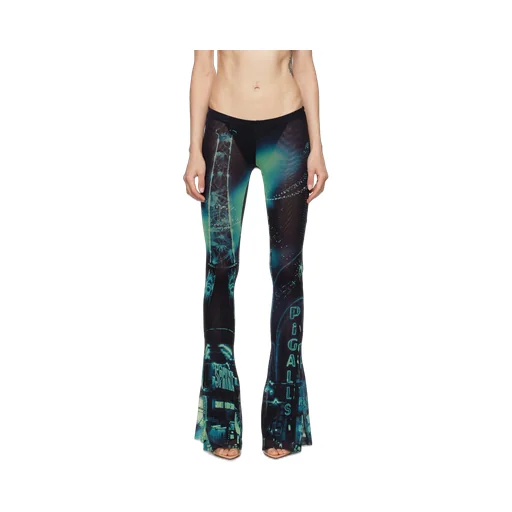 Pigalle-Print Flared Trousers