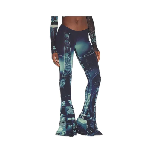 Pigalle-Print Flared Trousers