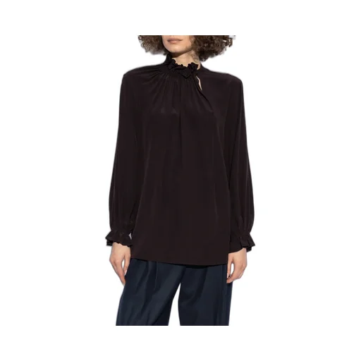 Draped Silk Blouse