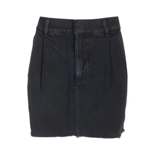 Belt-Loop Denim Skirt