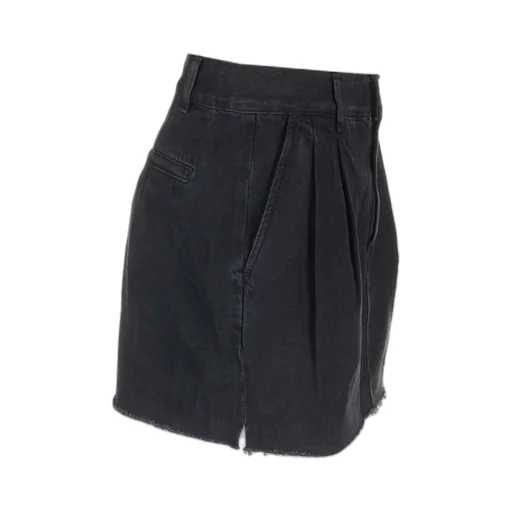 Belt-Loop Denim Skirt