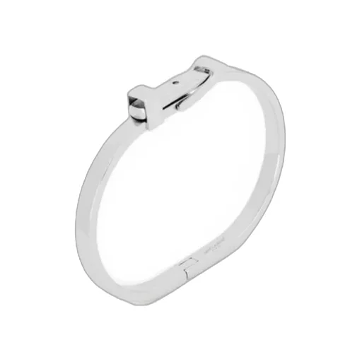 Saint Laurent Logo Engraved Buckle Bracelet