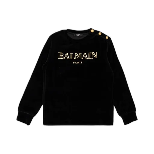 Balmain Kids Logo-Printed Crewneck Sweatshirt