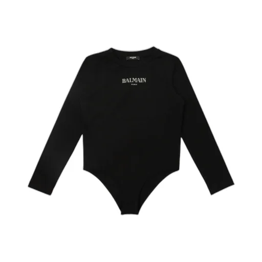 Balmain Kids Logo Printed Ribbed Body