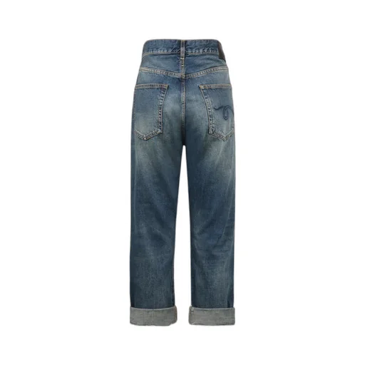 R13 Cropped Distressed Jeans