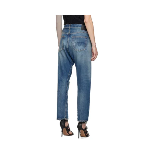 R13 Cropped Distressed Jeans