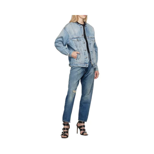 R13 Cropped Distressed Jeans