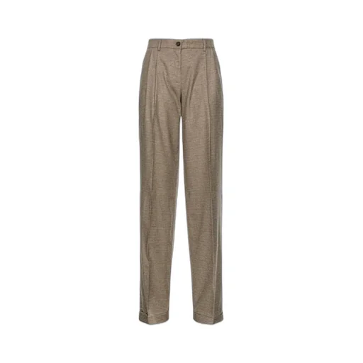 Pinko Vasetto Checked Wide-Leg Trousers