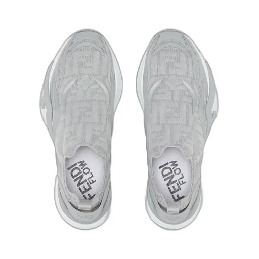 Grey Ff Mesh Running Sneakers