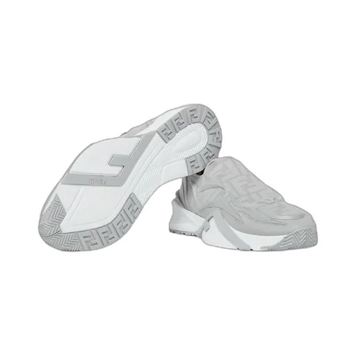 Grey Ff Mesh Running Sneakers