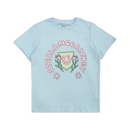 Stella Mccartney Kids Logo Printed Crewneck T-Shirt