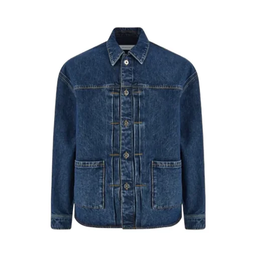 Button Long-Sleeved Denim Coat