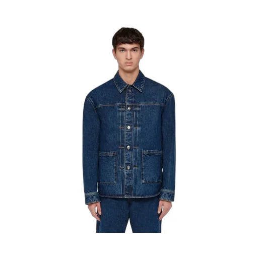 Button Long-Sleeved Denim Coat
