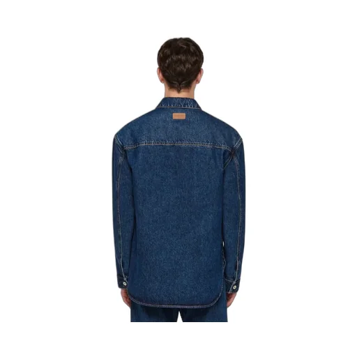 Button Long-Sleeved Denim Coat