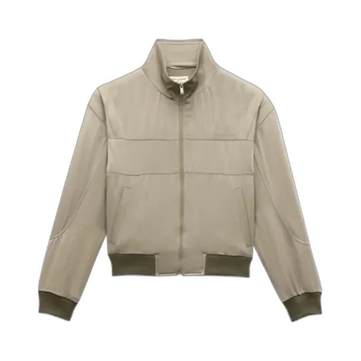 Saint Laurent Zip-Up High Neck Teddy Jacket