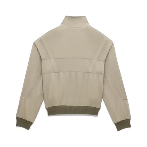 Saint Laurent Zip-Up High Neck Teddy Jacket