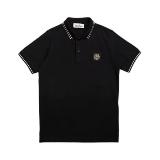 Stone Island Junior Compass-Patch Short Sleeved Polo Shirt