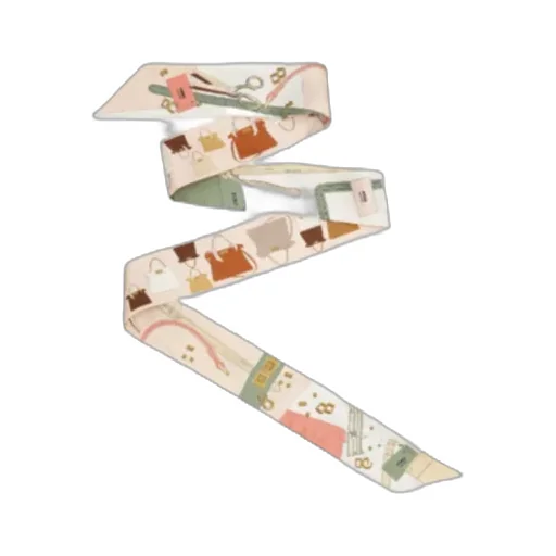 Multicolour Silk Narrow Scarf