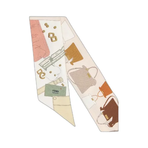 Multicolour Silk Narrow Scarf