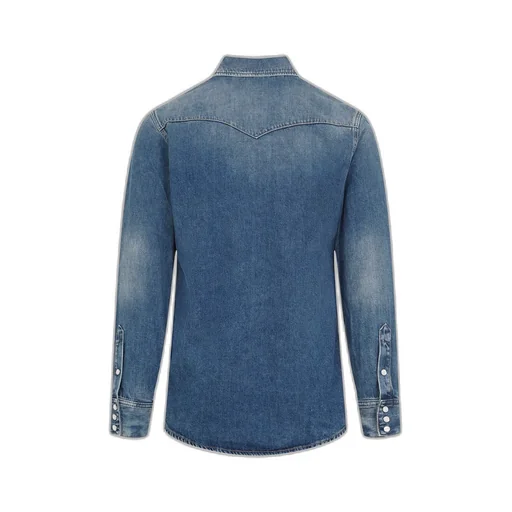 Givenchy Logo Embroidered Buttoned Denim Shirt