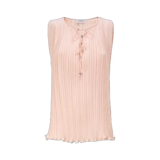 Lanvin Sleeveless Pleated Top