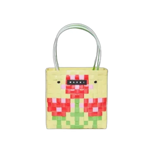 Marni Kids Logo-Patch Woven-Designed Tote Bag