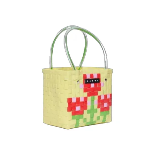 Marni Kids Logo-Patch Woven-Designed Tote Bag