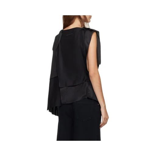 Asymmetric Satin Blouse
