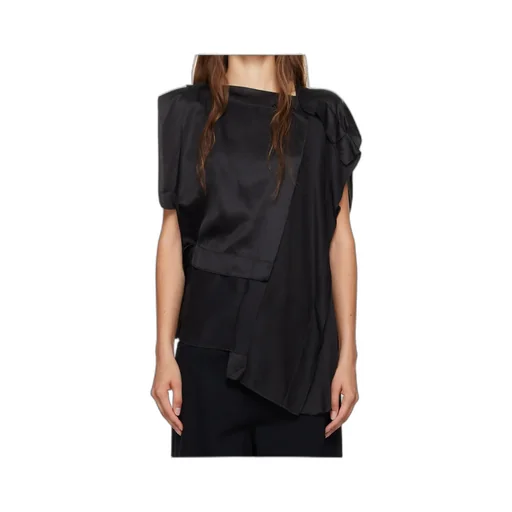 Asymmetric Satin Blouse