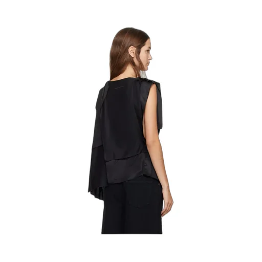 Asymmetric Satin Blouse
