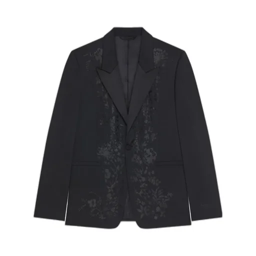 Slim Fit Jacket In Floral Jacquard