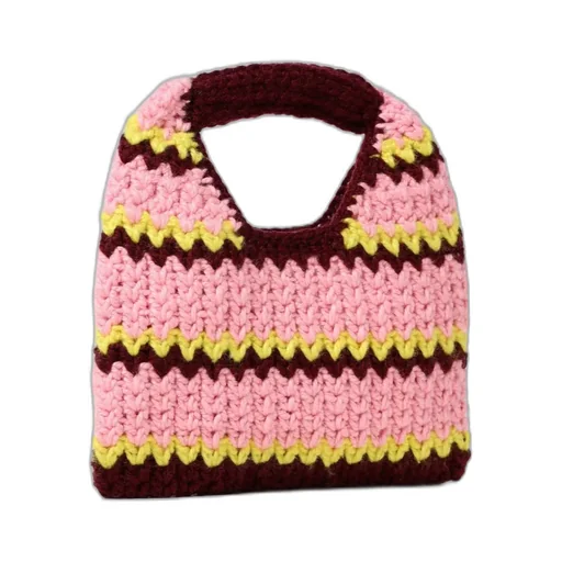 Marni Kids Striped Crochet Tote Bag