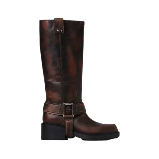 Saddle Calf-Length Boots