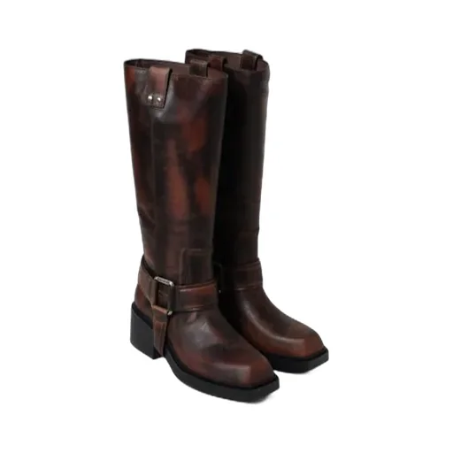 Saddle Calf-Length Boots