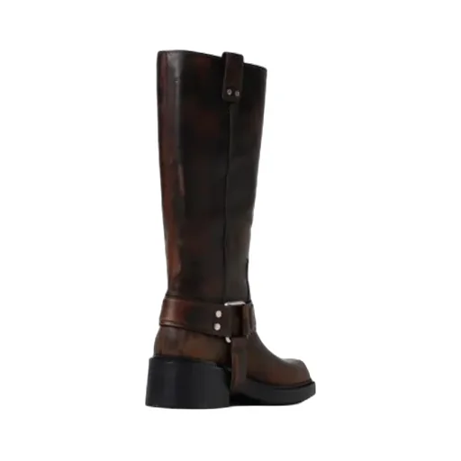 Saddle Calf-Length Boots